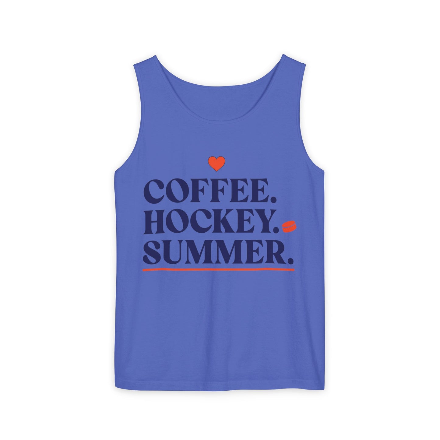 Coffee. Hockey. Summer. Tank Top