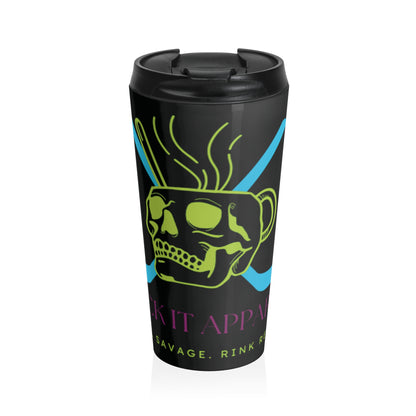Savage Skull Stainless Steel Travel Mug | Unique Coffee Cup | Perfect for Road Trips, Gifts, and Everyday Use