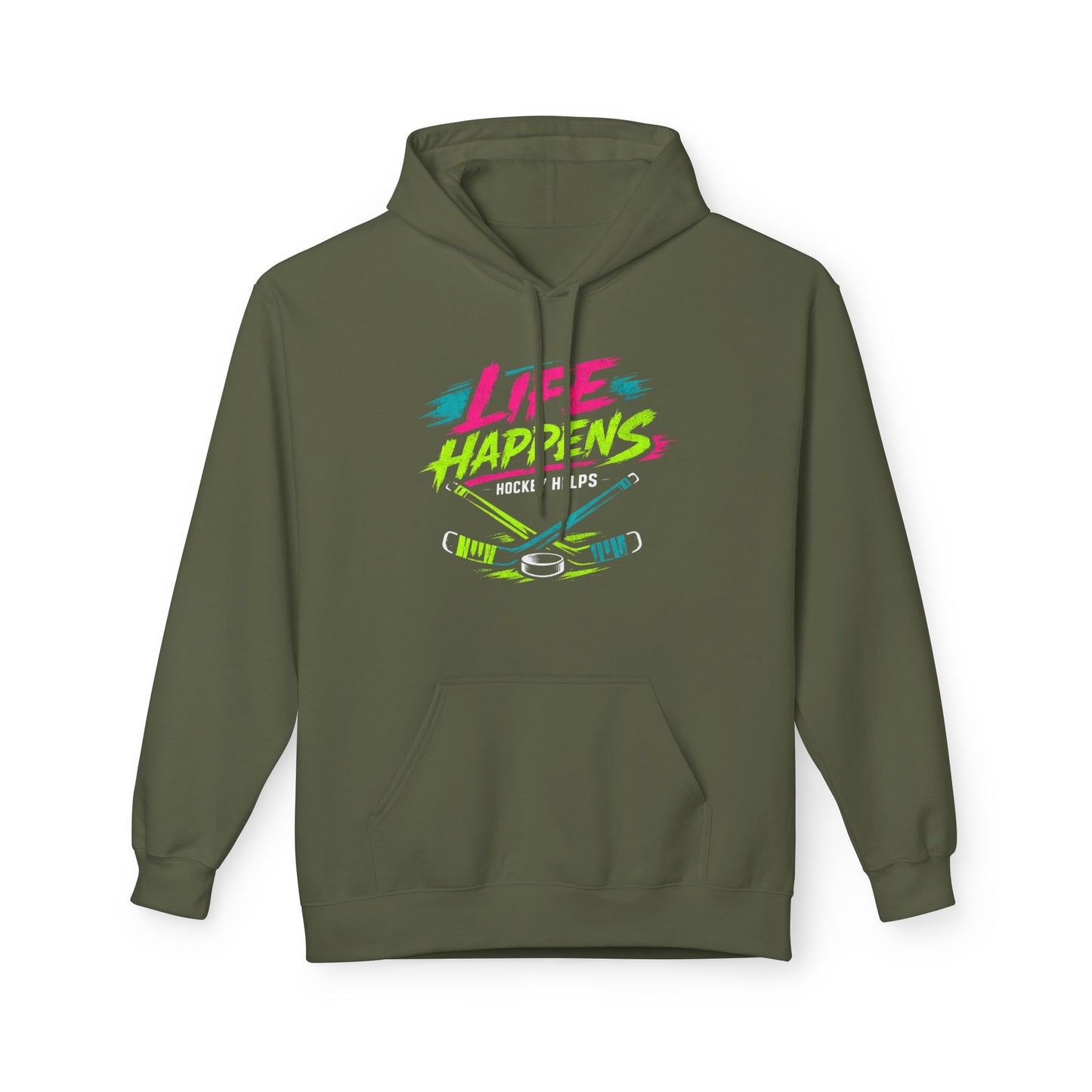 Hockey 'Life Happens' Fleece Hoodie