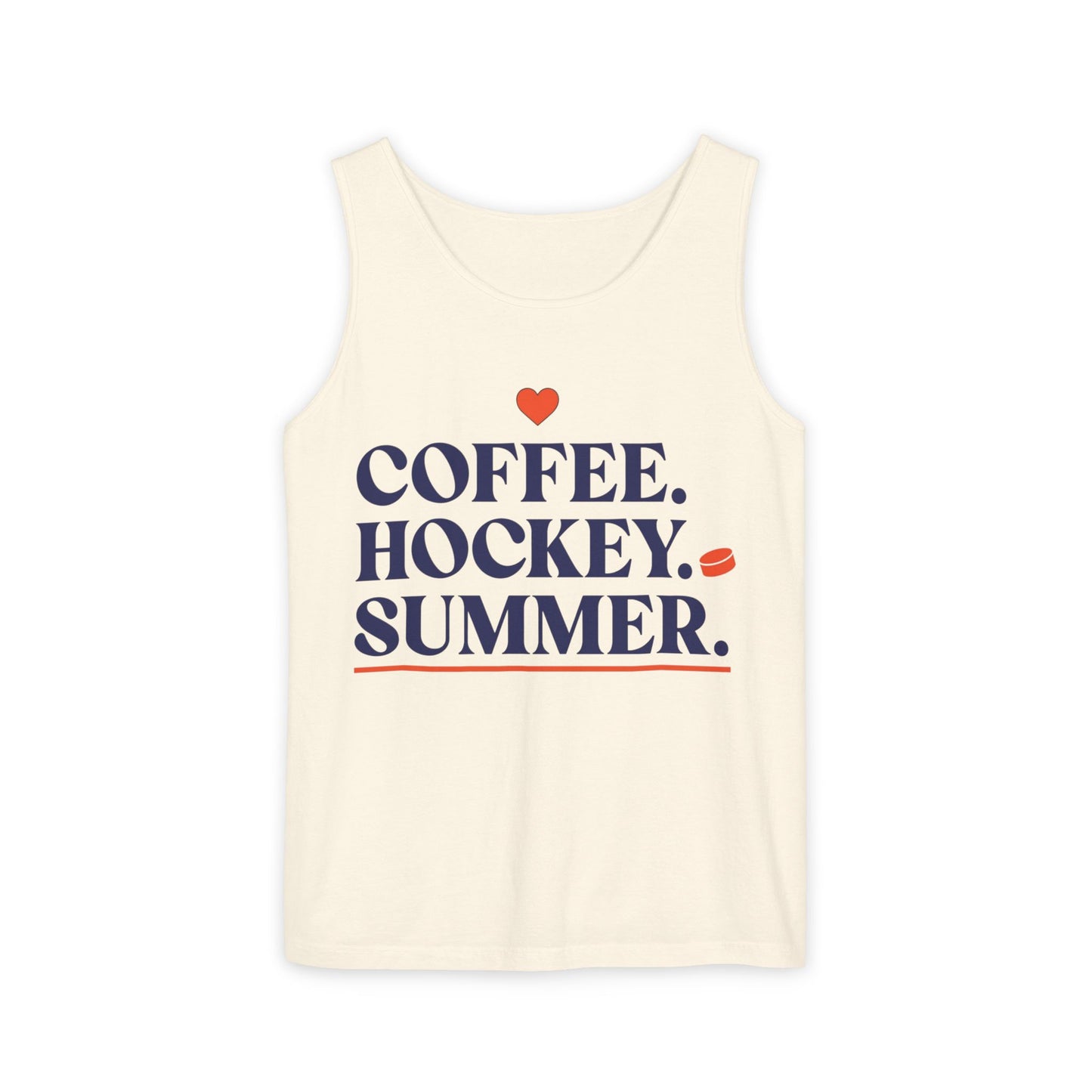 Coffee. Hockey. Summer. Tank Top