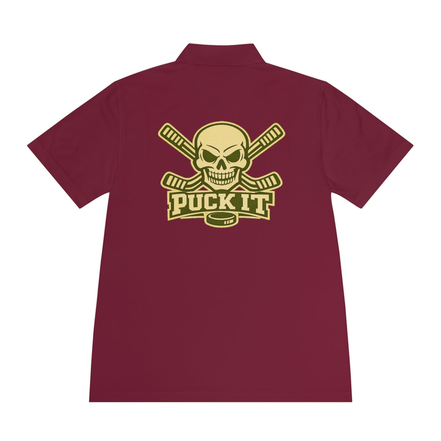 Hockey Skull Polo — "Puck It" Men's Sport Polo