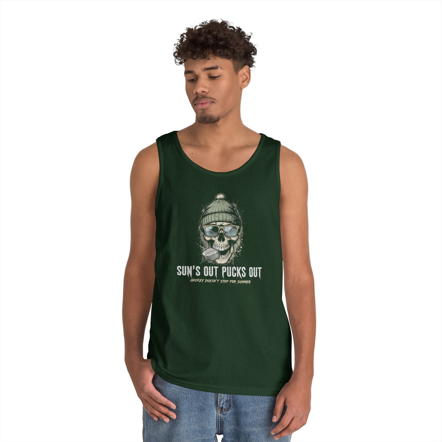 "Sun's Out Pucks Out" Hockey Summer Tee