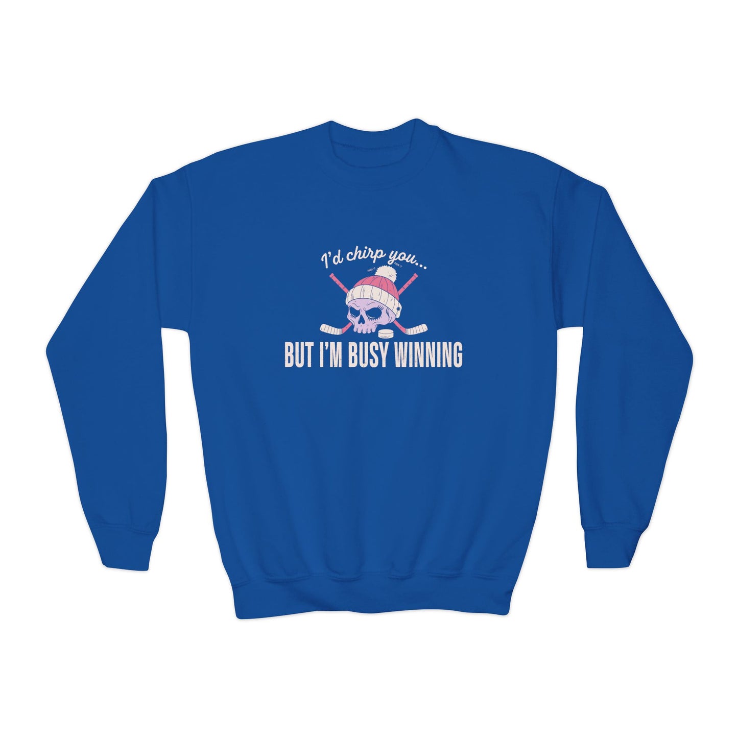 Youth Crewneck Sweatshirt — “I’d Chirp You… But I’m Busy Whining”