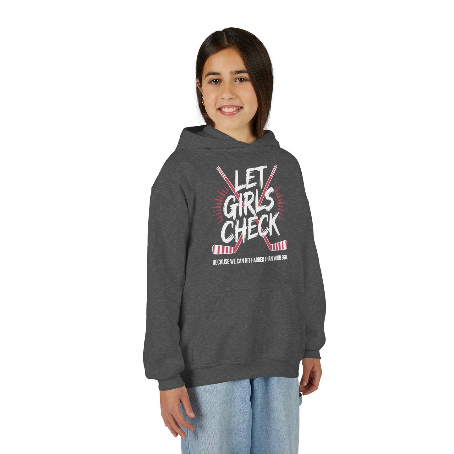 Let Girls Check Youth Hoodie
