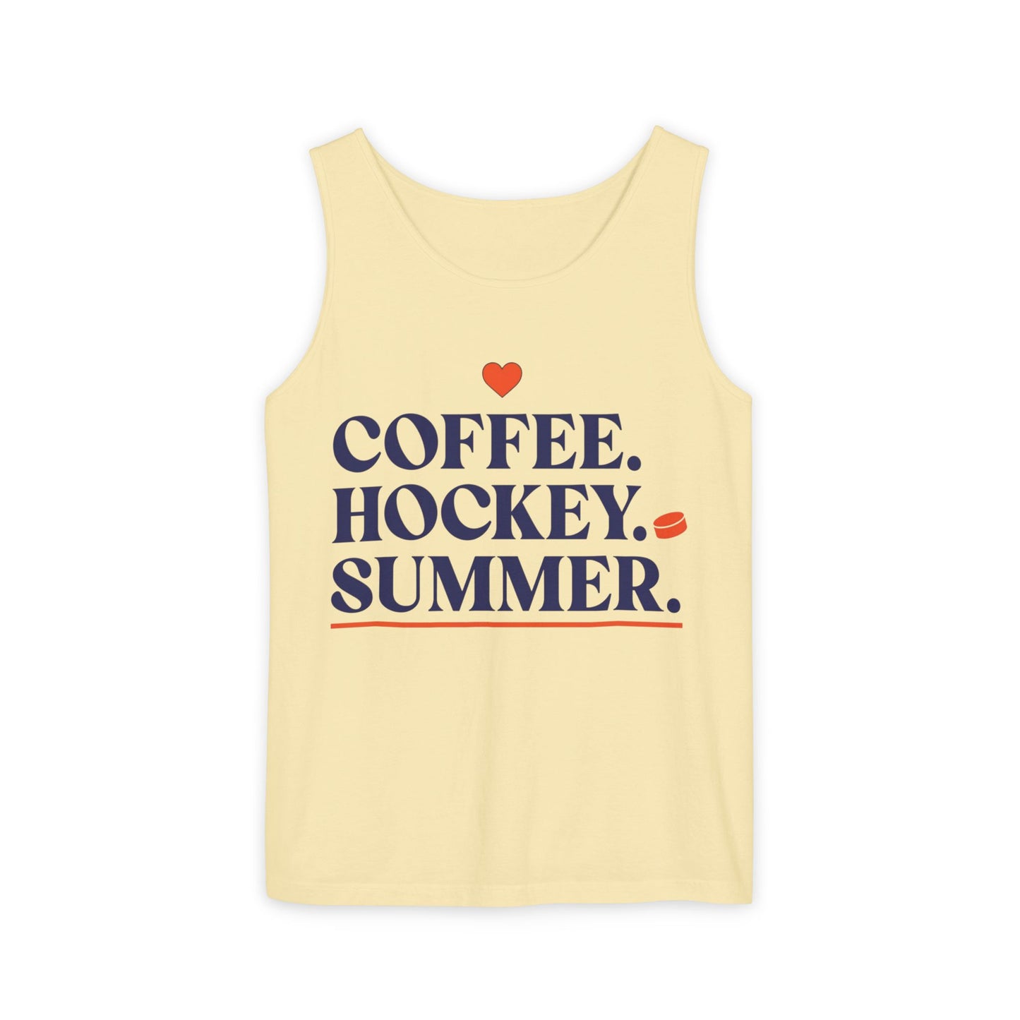 Coffee. Hockey. Summer. Tank Top