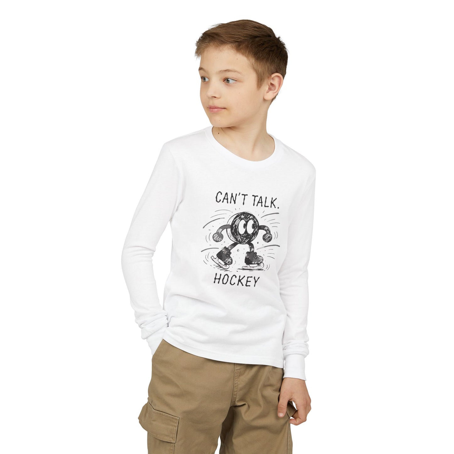 Youth Hockey Long Sleeve Tee – "Can't Talk Hockey"