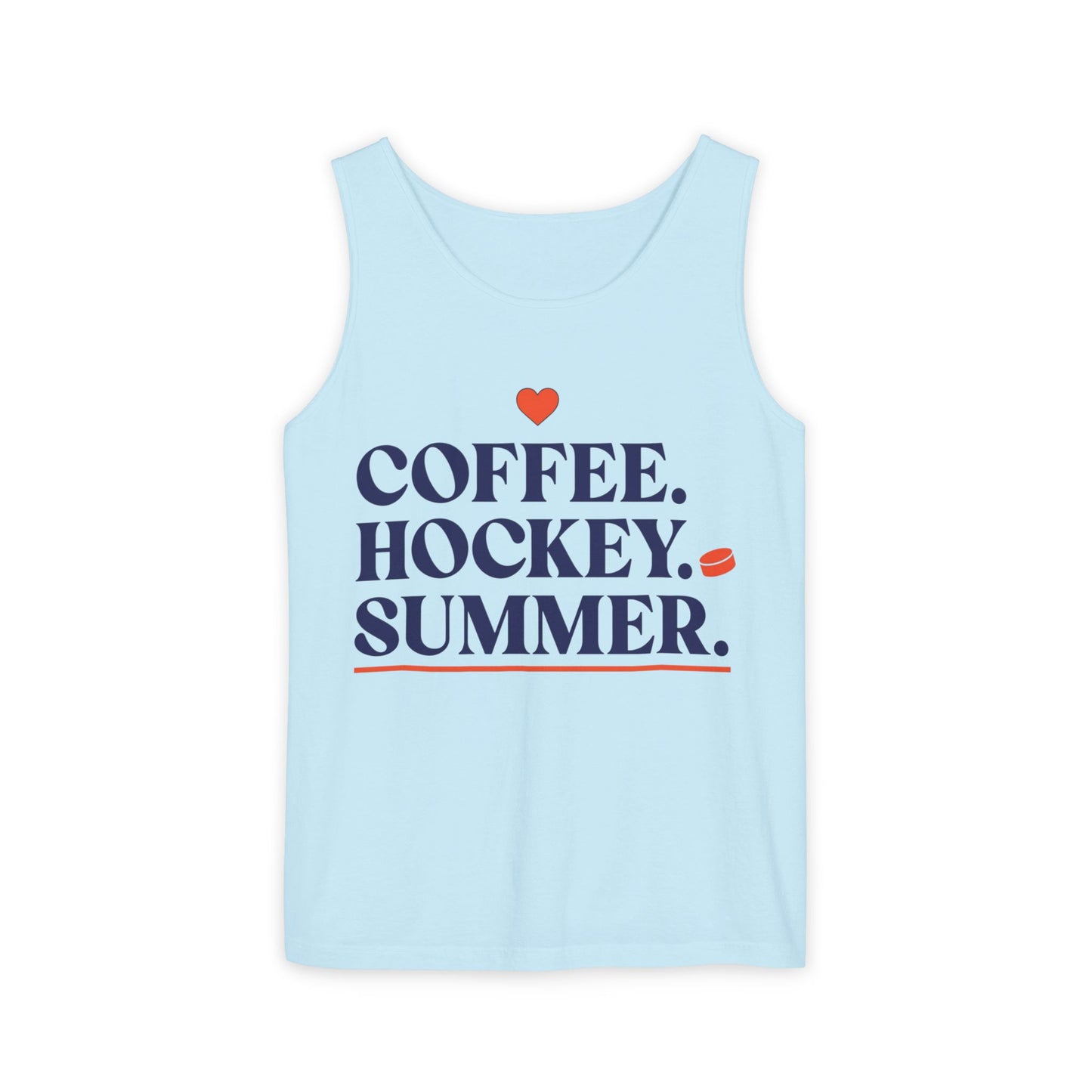 Coffee. Hockey. Summer. Tank Top