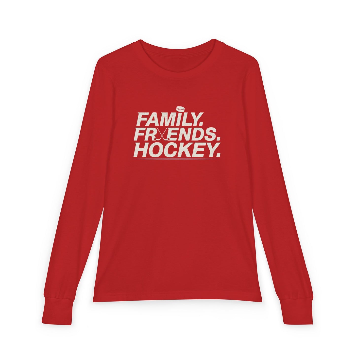 Family Friends Hockey Youth Long Sleeve Tee