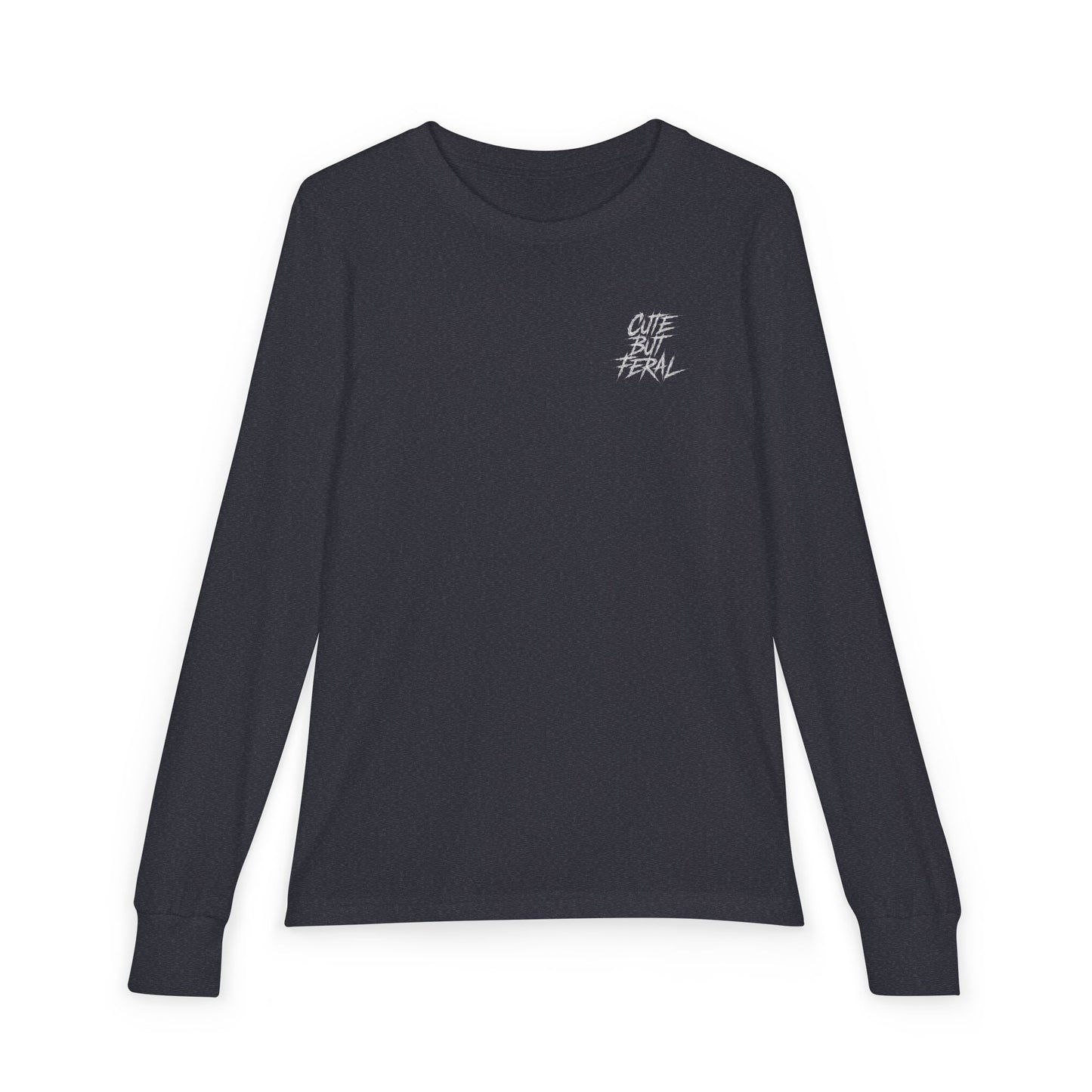 Cute But Feral Youth Long Sleeve Tee — Youth Jersey Shirt with Raccoon Graphic