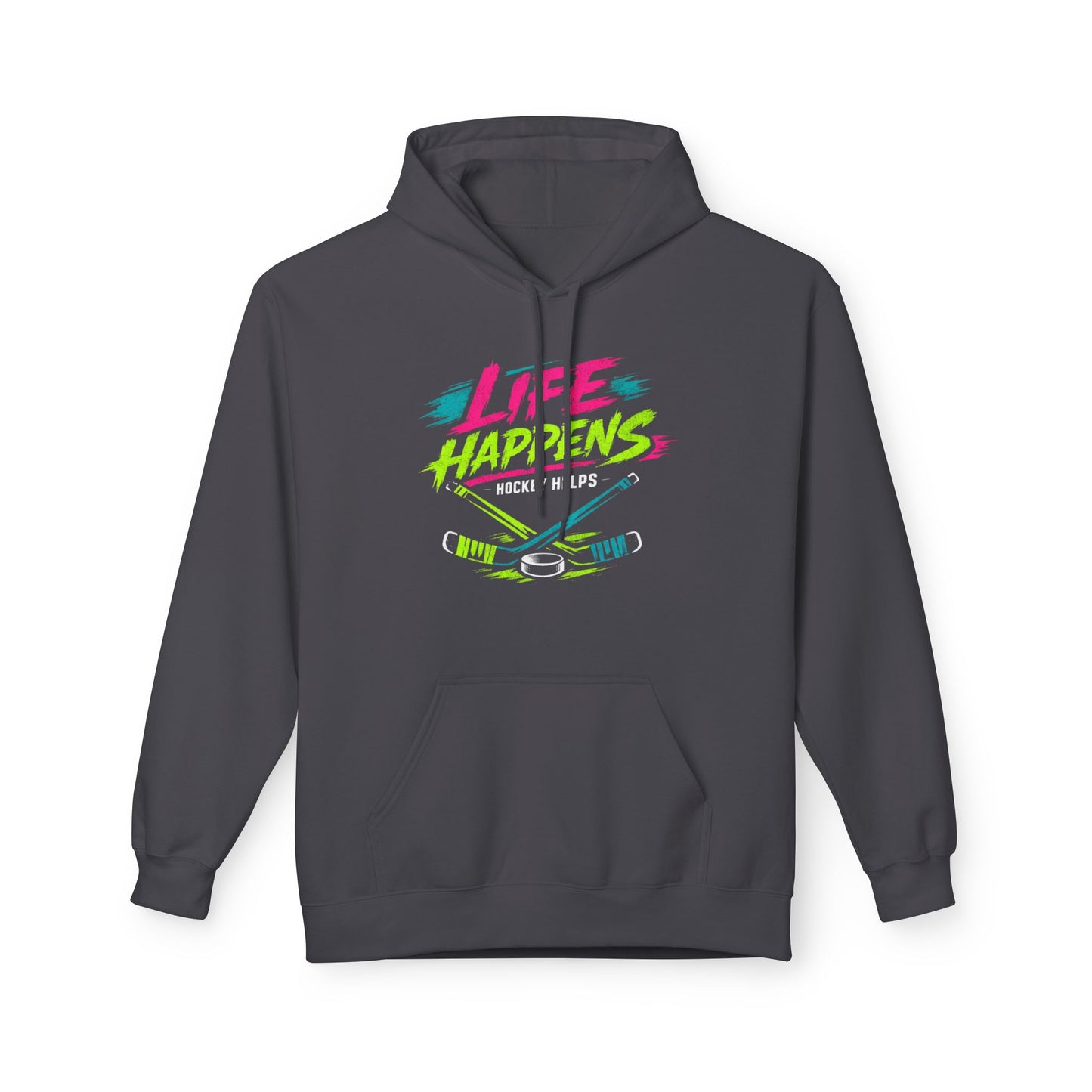 Hockey 'Life Happens' Fleece Hoodie
