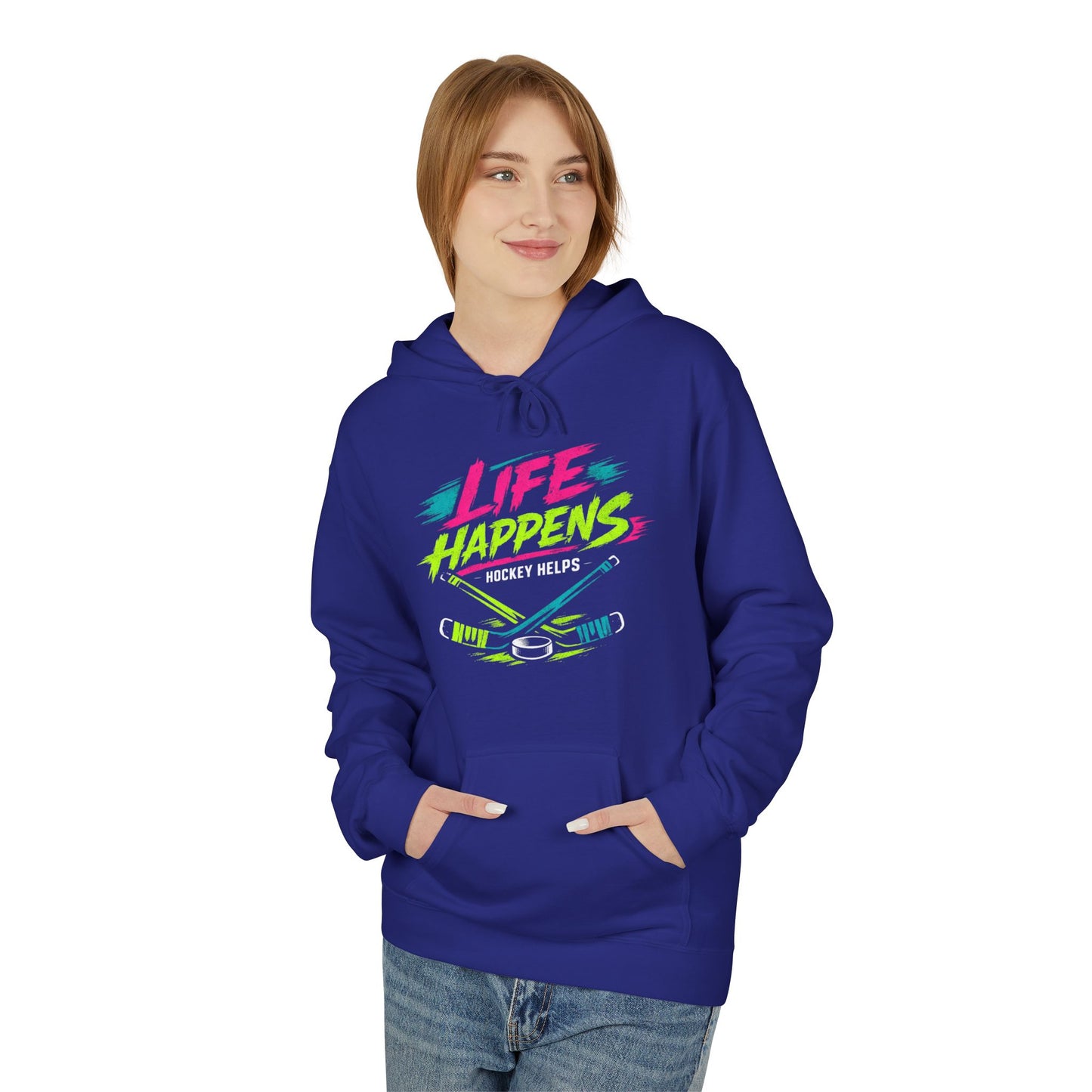 Hockey 'Life Happens' Fleece Hoodie