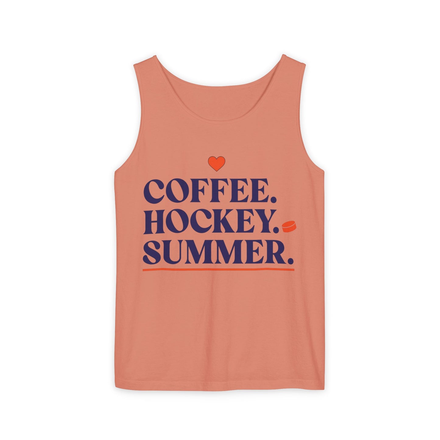 Coffee. Hockey. Summer. Tank Top