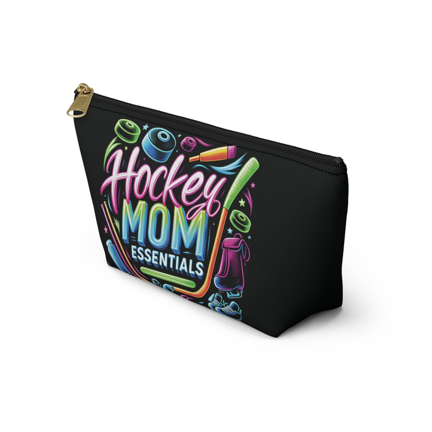 Hockey Mom Accessory Pouch - Essentials Organizer for Sports Enthusiasts, Cute Gift for Mother, Hockey Gifts, Sporty Lifestyle, Travel Pouch