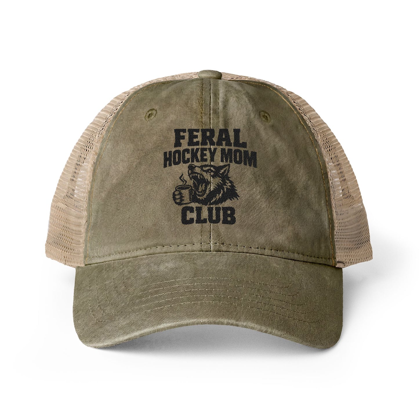 Feral Hockey Moms Club -  Washed Mesh-Back Cap