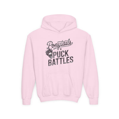 Ponytails & Puck Battles Hooded Sweatshirt by Gildan