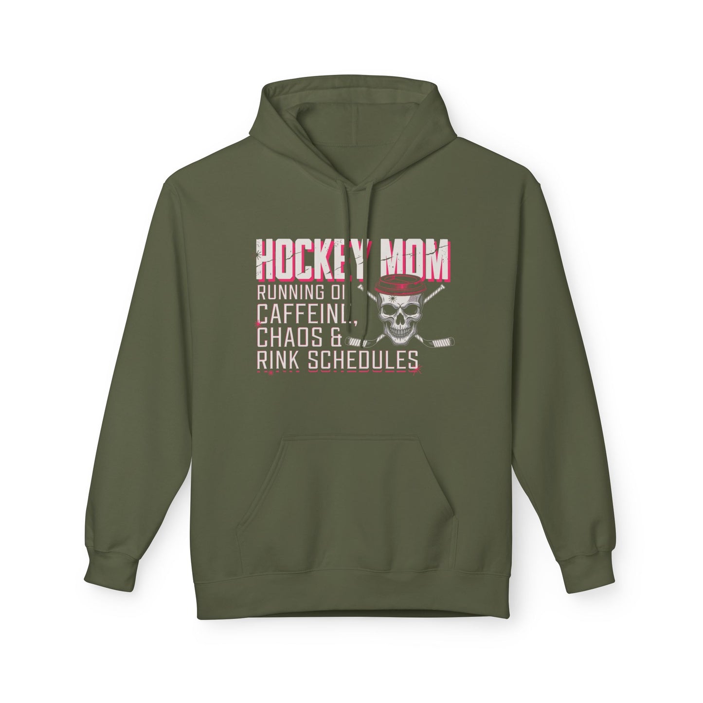 Hockey Mom Hoodie — “Running on Caffeine, Chaos & Rink Schedules”
