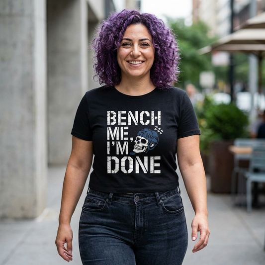 'Bench Me I'm Done' Women's Cropped Tee