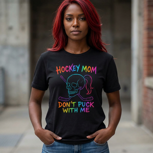 Hockey Mom Boxy Tee — "Don't Puck With Me"