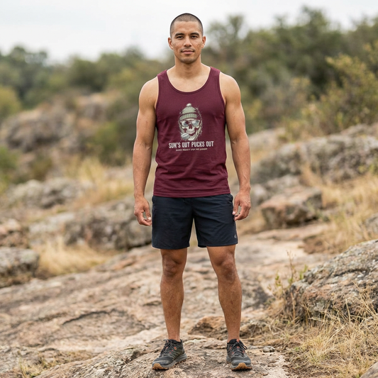 "Sun's Out Pucks Out" Hockey Summer Tee