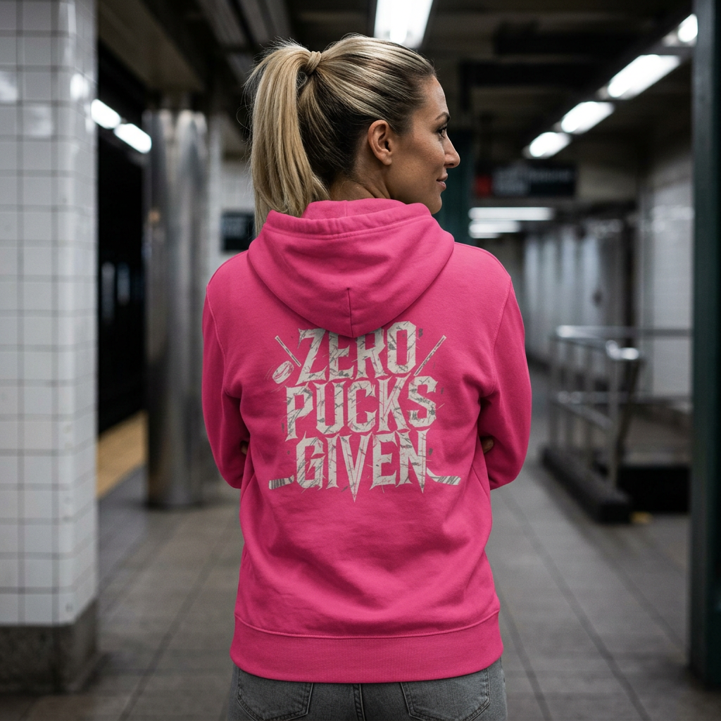 Hockey 'Zero Pucks Given' Fleece Hoodie