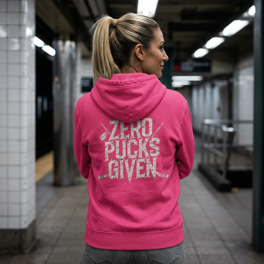 Hockey 'Zero Pucks Given' Fleece Hoodie