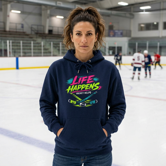 Hockey 'Life Happens' Fleece Hoodie