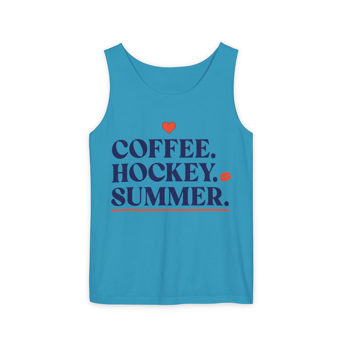 Coffee. Hockey. Summer. Tank Top