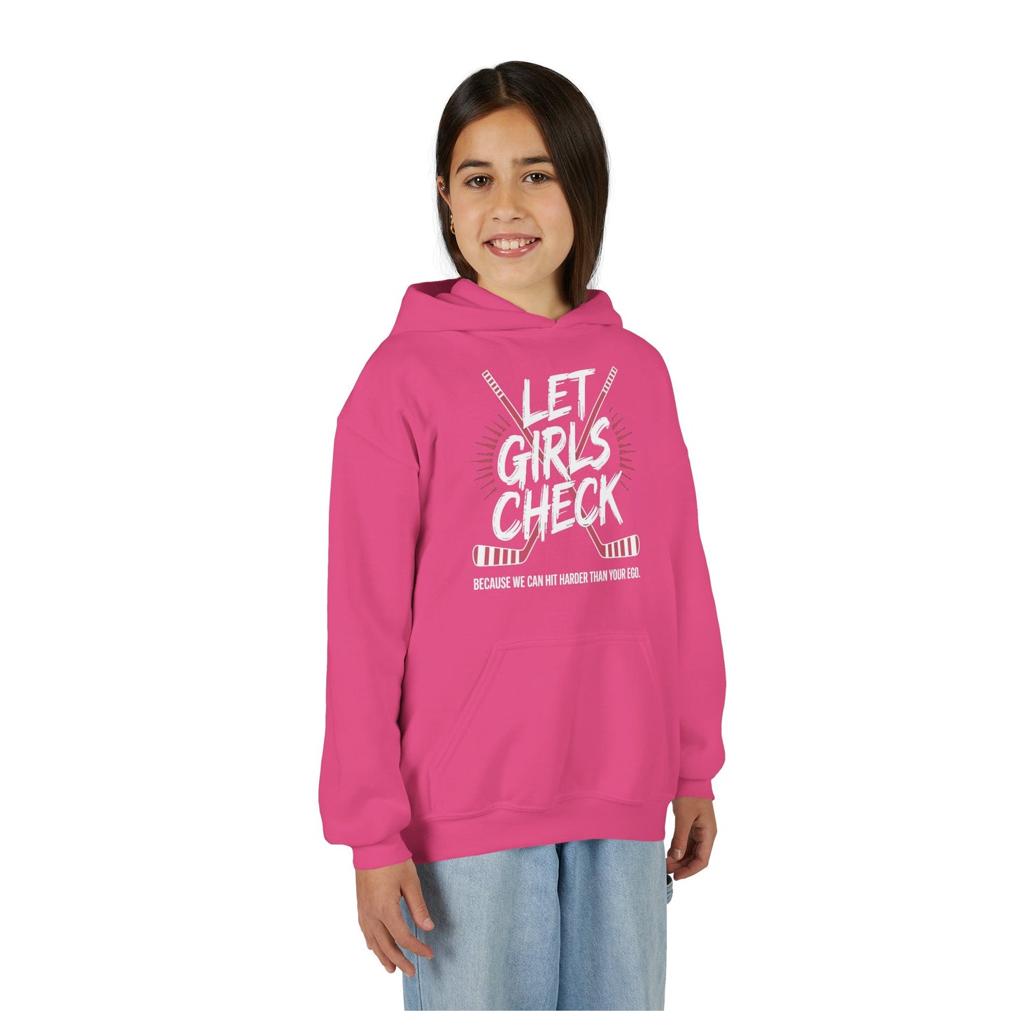 Let Girls Check Youth Hoodie