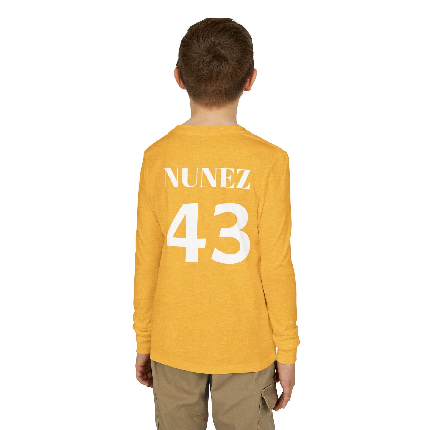 Predators 8U Navy Youth Long Sleeve Tee — Mascot Sports Team Shirt