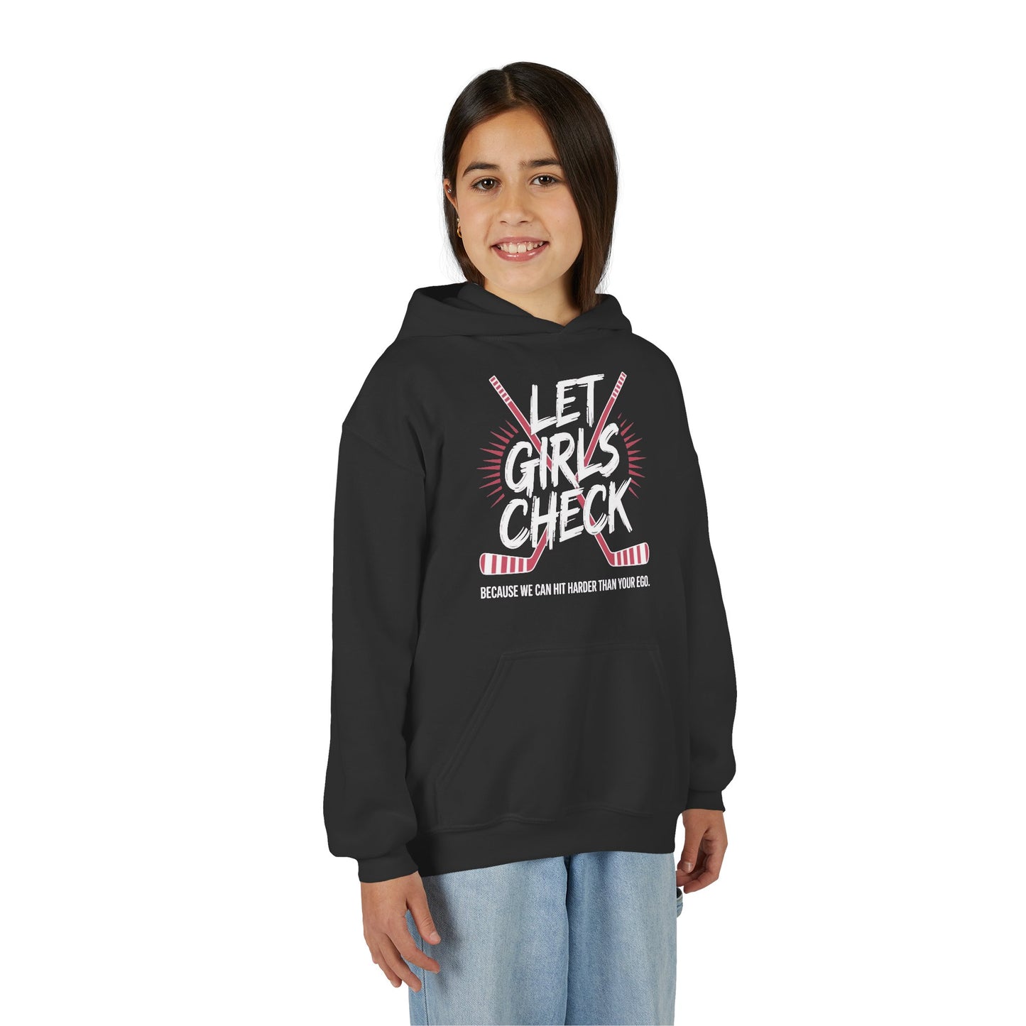Let Girls Check Youth Hoodie