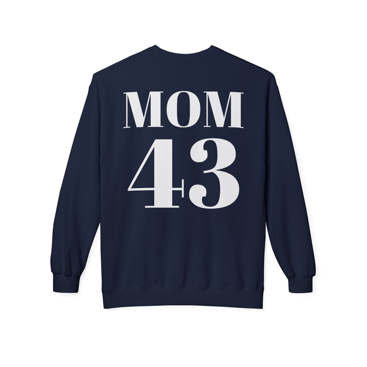 Predators Team Crewneck Sweatshirt — Piedmont 8U Navy  (Back: MOM 43)