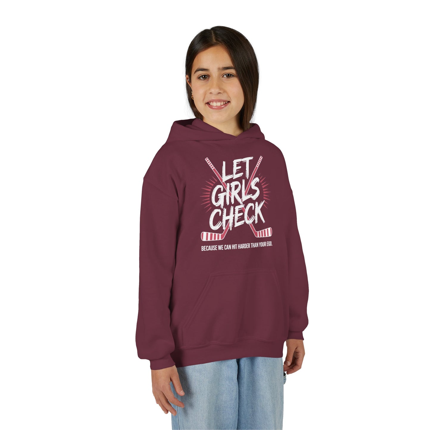 Let Girls Check Youth Hoodie