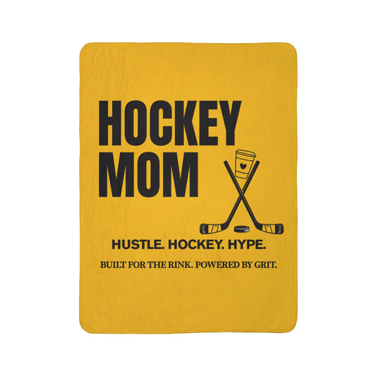 Hockey Mom Fleece Blanket, Cozy Sports Throw, Unique Gift for Hockey Fans, Winter Warmth, Team Spirit Home Decor