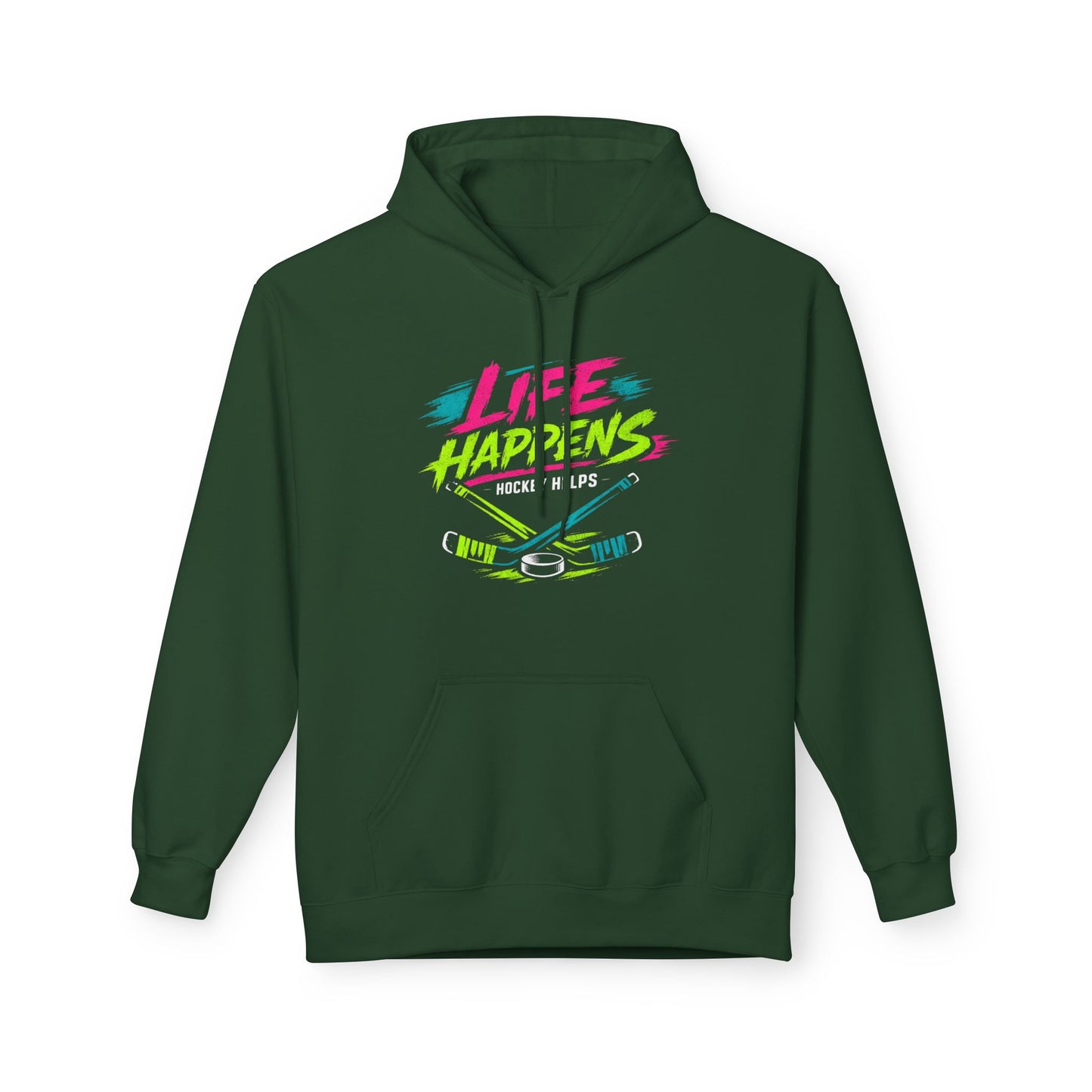 Hockey 'Life Happens' Fleece Hoodie