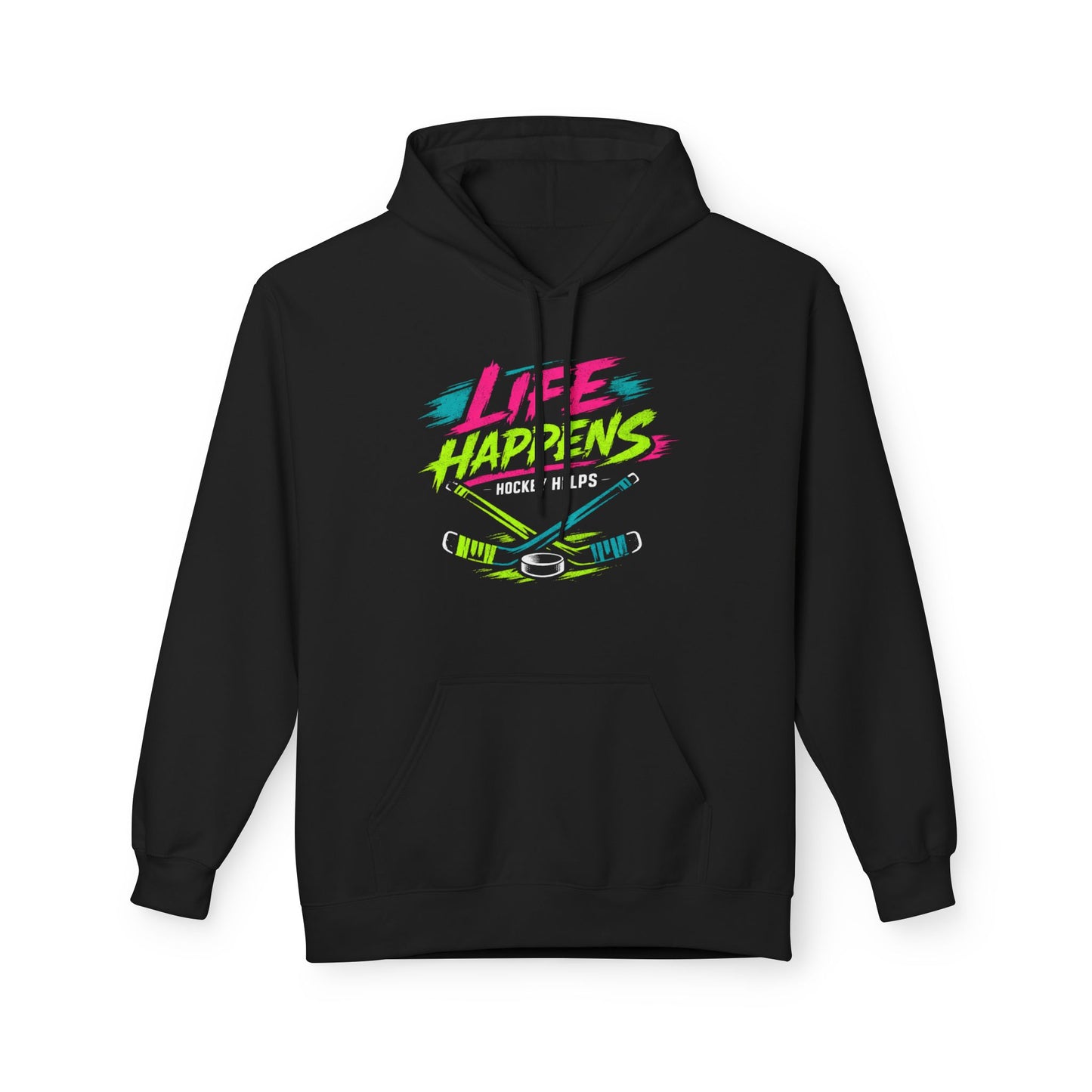 Hockey 'Life Happens' Fleece Hoodie