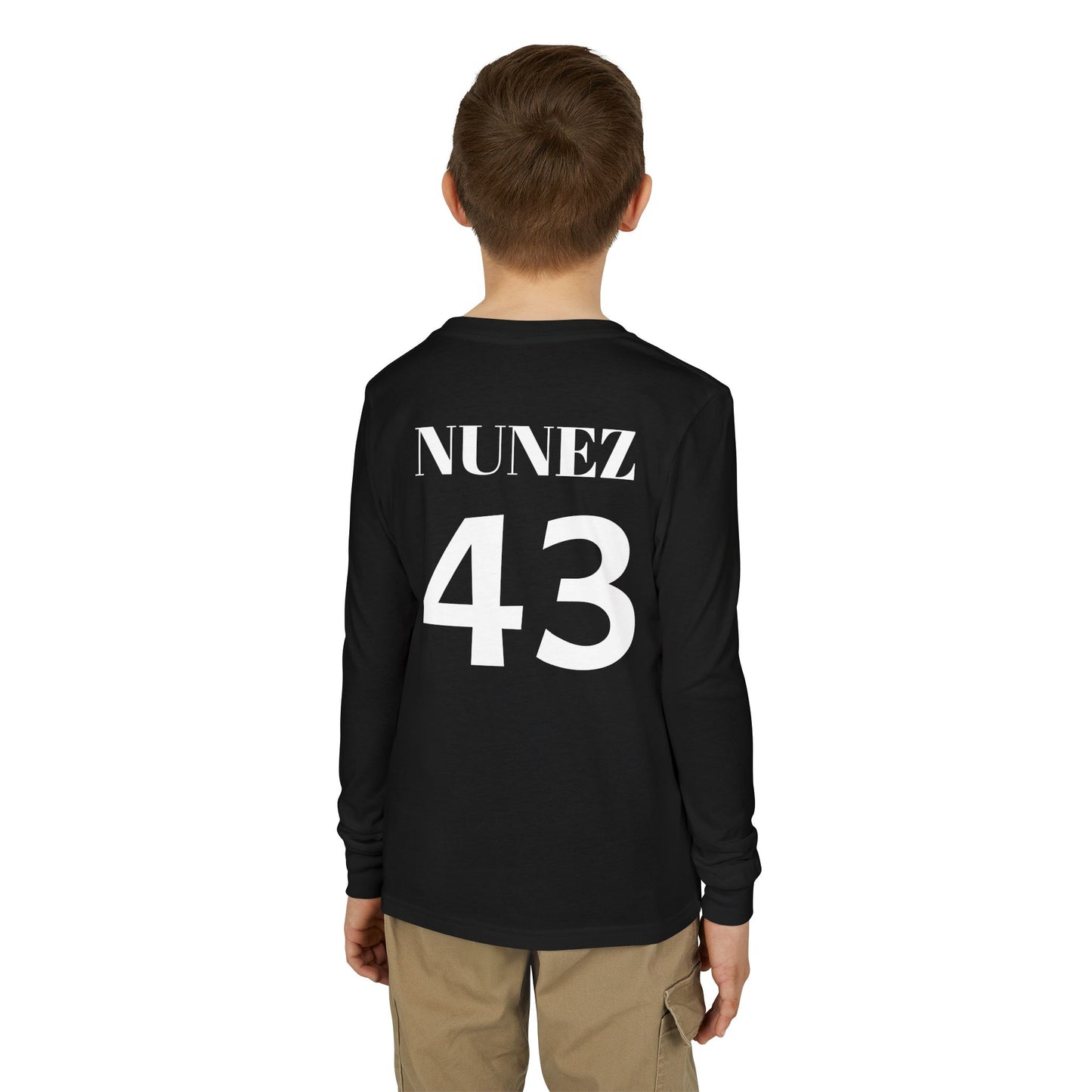 Predators 8U Navy Youth Long Sleeve Tee — Mascot Sports Team Shirt