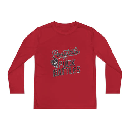 Ponytails & Puck Battles Youth Long Sleeve by Sport-Tek