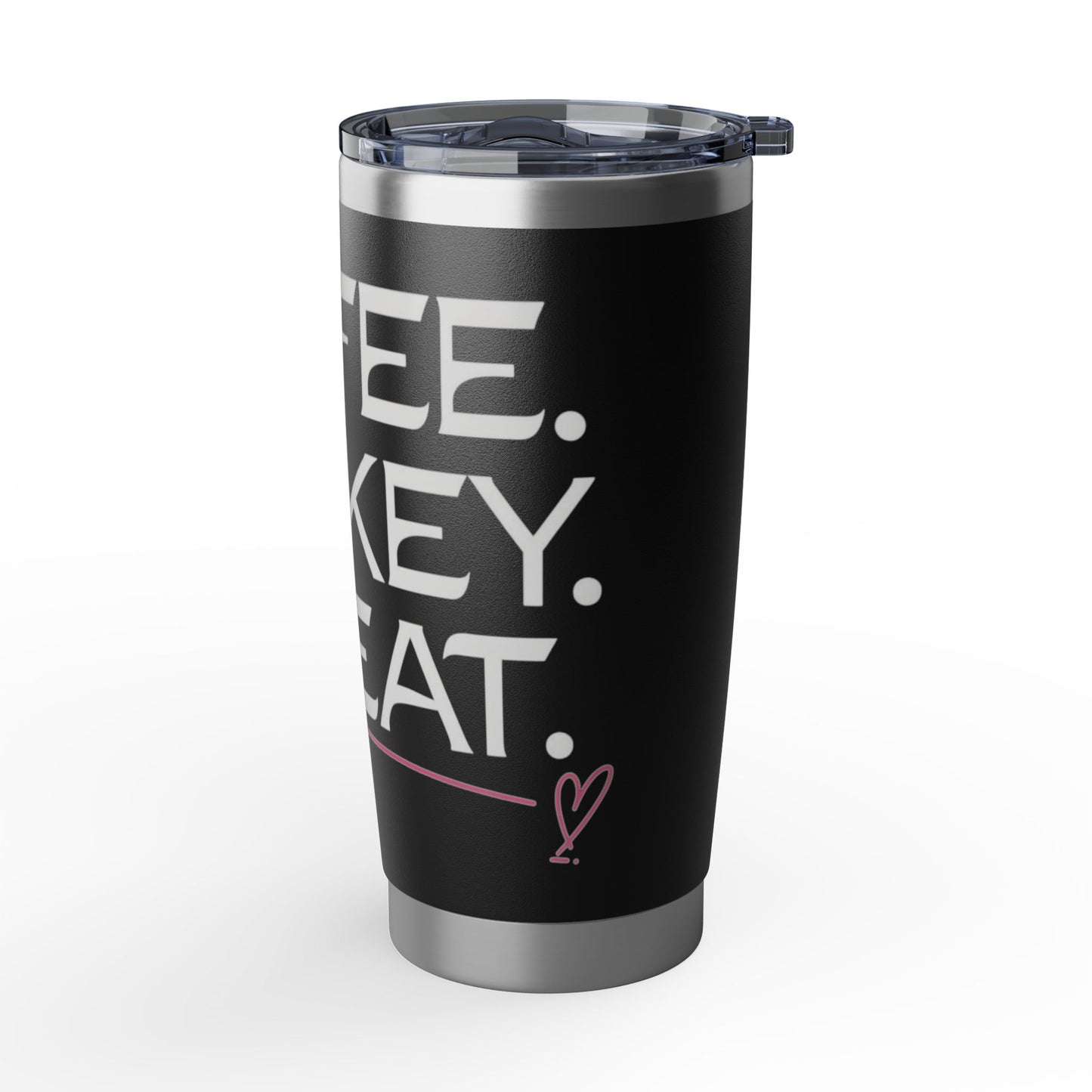 20oz Tumbler — Coffee, Pocket, Repeat Black Travel Mug