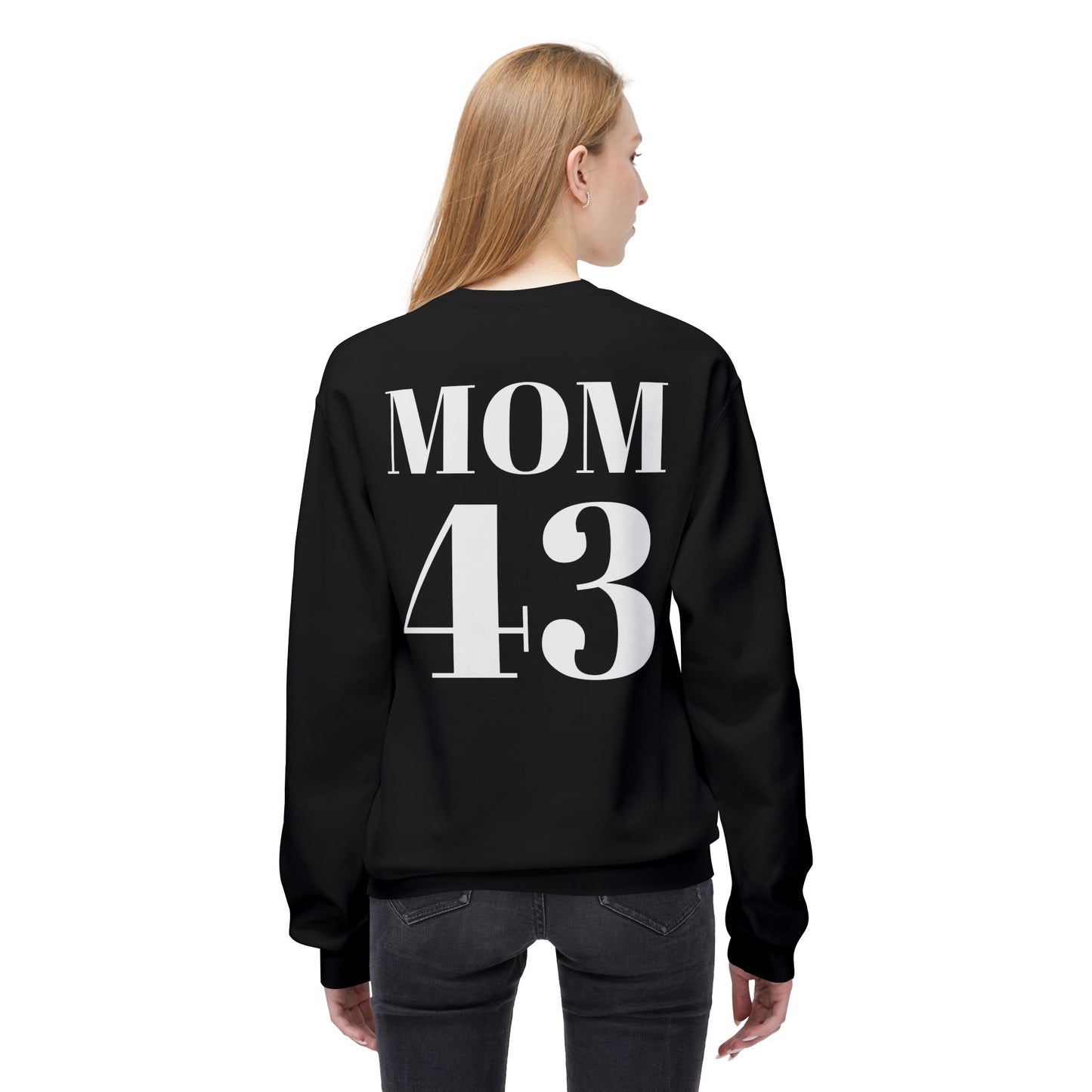 Predators Team Crewneck Sweatshirt — Piedmont 8U Navy  (Back: MOM 43)