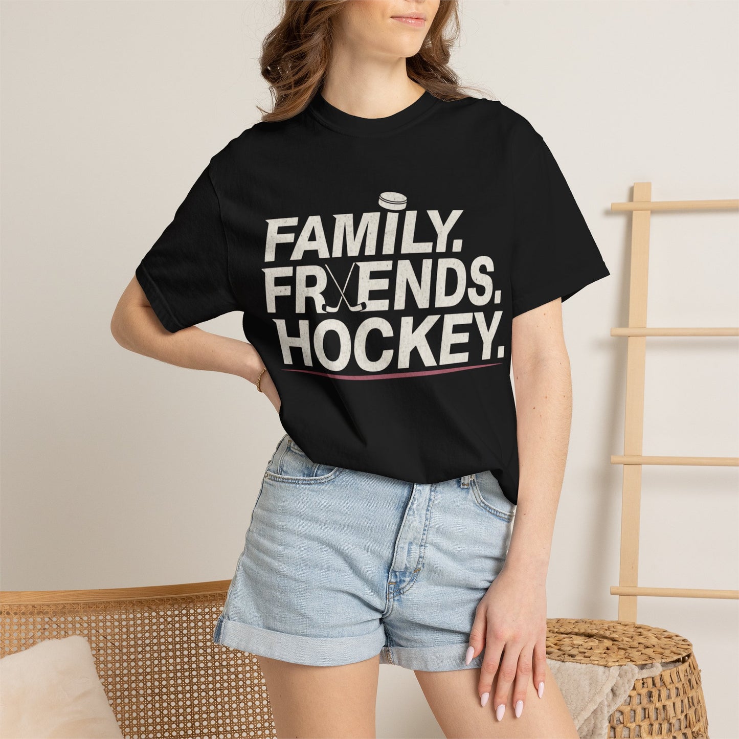 Family. Friends. Hockey. T-shirt