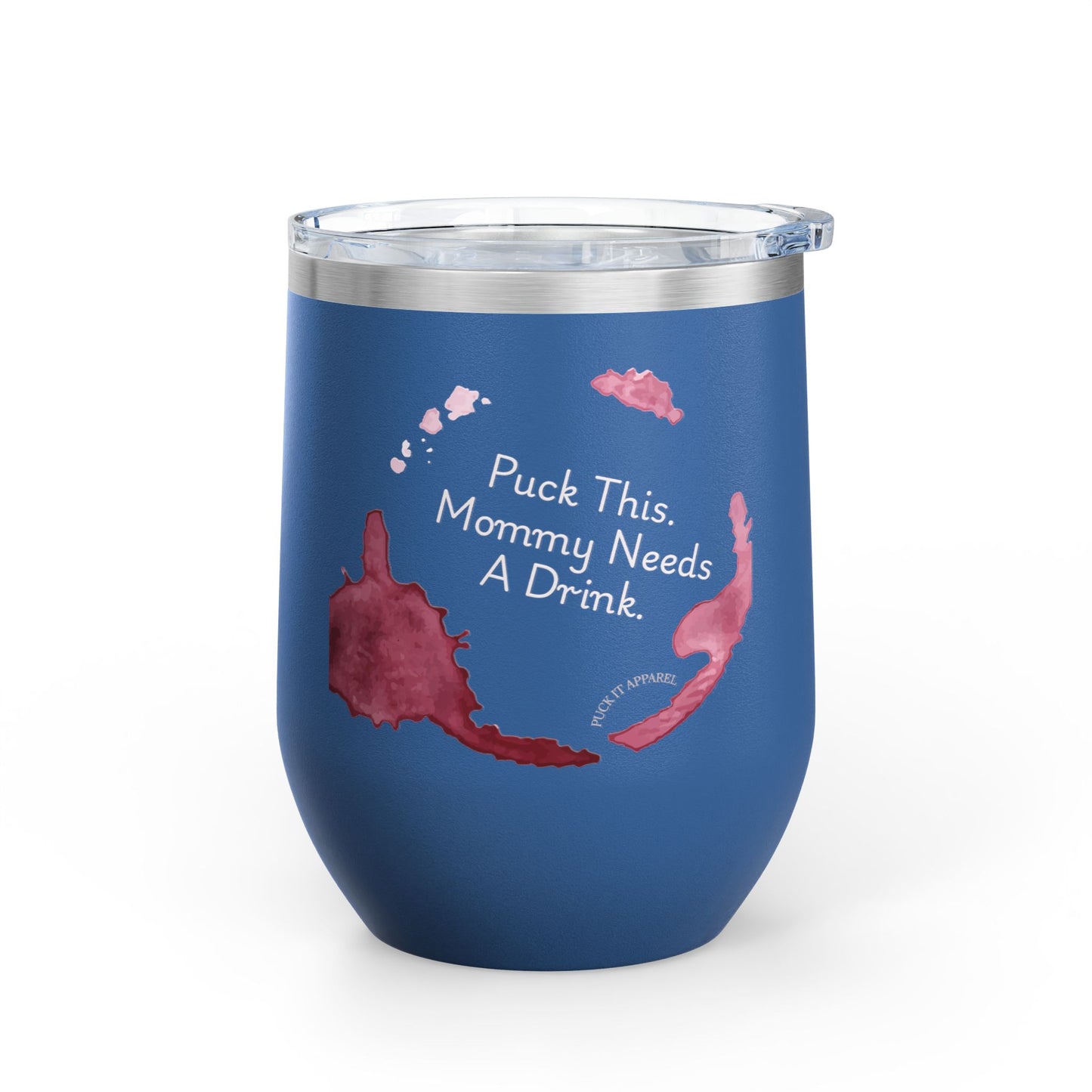 Hockey Mom Wine Tumbler, 12oz | Perfect Gift for Moms | Puck This, Mommy Needs A Drink | Ideal for Parties, Relaxation, Celebrations