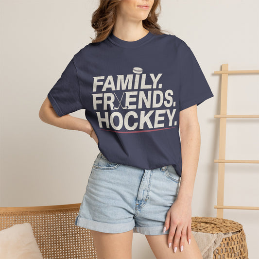 Family. Friends. Hockey. T-shirt