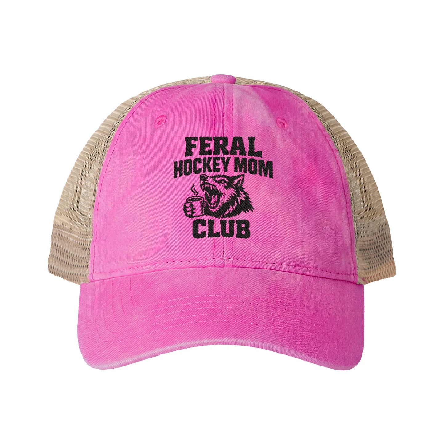 Feral Hockey Moms Club -  Washed Mesh-Back Cap