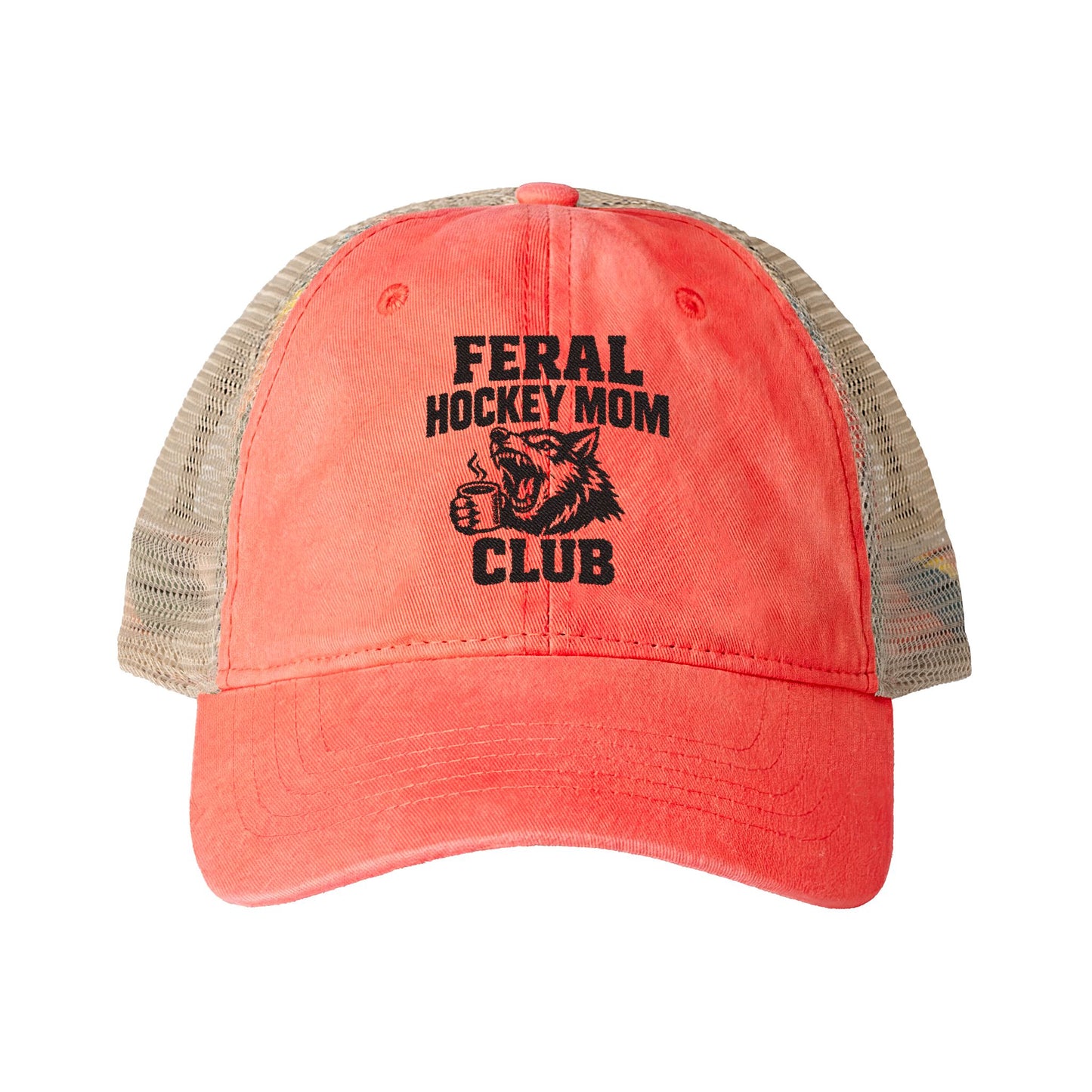 Feral Hockey Moms Club -  Washed Mesh-Back Cap