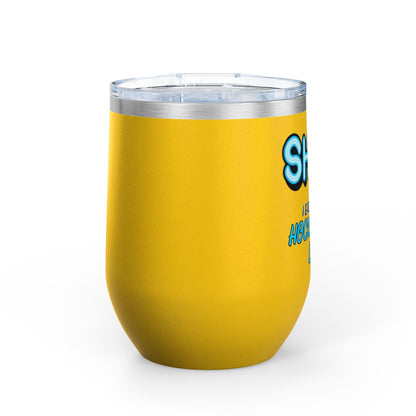 ShhhHockey Mom Wine Tumbler, 12oz | Shhh! I Earned This | Gift for Hockey Moms | Stainless Steel Insulated Cup | Sports Moms