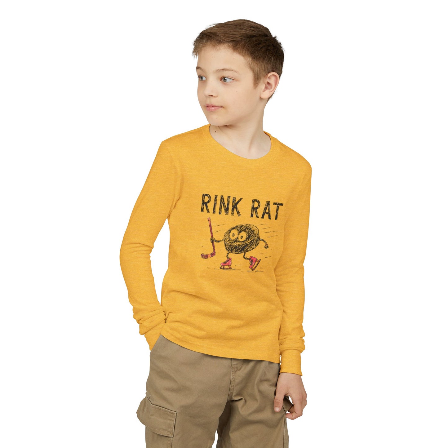 Youth Hockey Long Sleeve Tee - "Rink Rat"