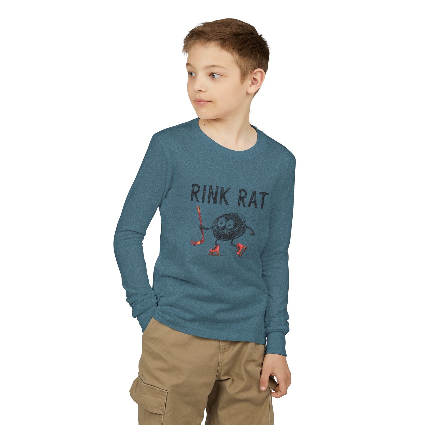 Youth Hockey Long Sleeve Tee - "Rink Rat"