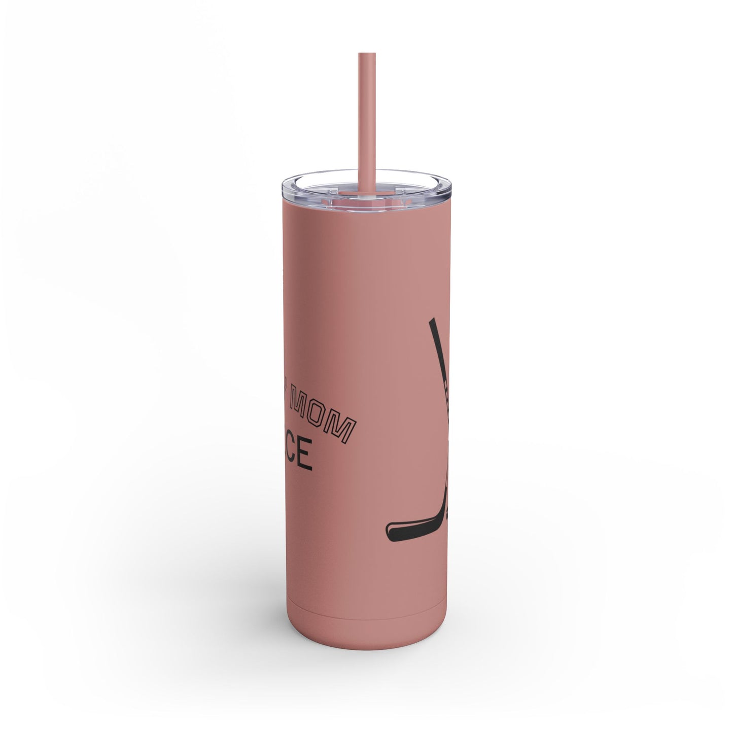 Hockey Themed Skinny Tumbler, Personalized Travel Mug, Sports Team Gift, Hockey Fan Merchandise, Unique Cup for Players