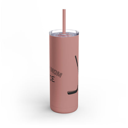 Hockey Themed Skinny Tumbler, Personalized Travel Mug, Sports Team Gift, Hockey Fan Merchandise, Unique Cup for Players