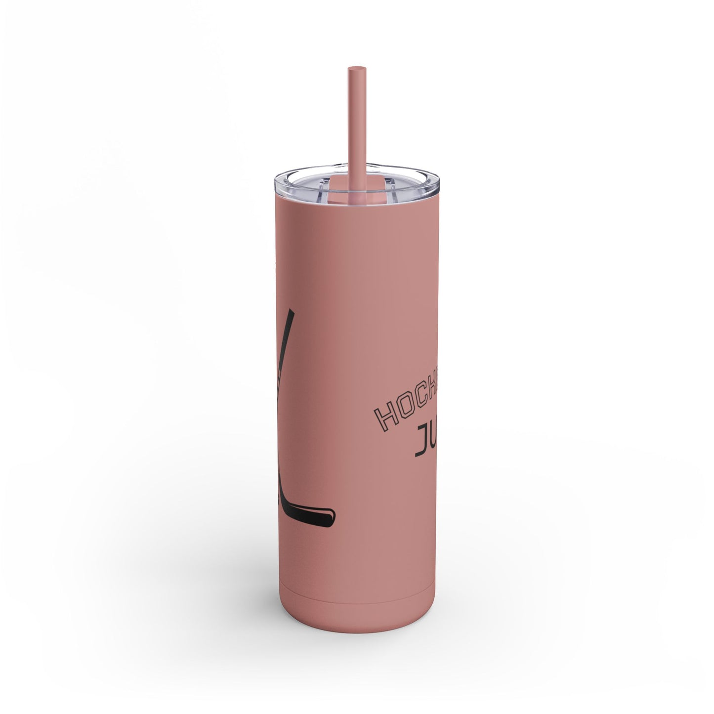 Hockey Themed Skinny Tumbler, Personalized Travel Mug, Sports Team Gift, Hockey Fan Merchandise, Unique Cup for Players